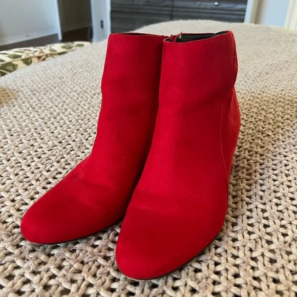 Red Ankle Boots - Picture 2 of 8